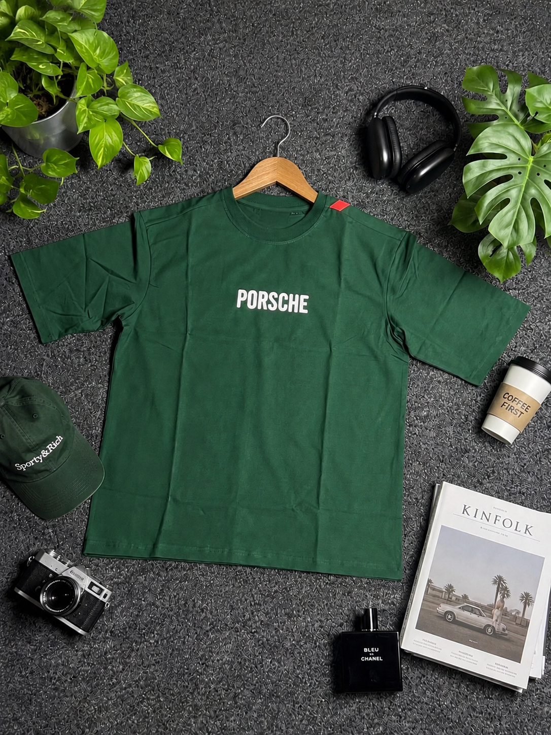 Porsche-Inspired Oversized Drop Shoulder T-Shirt